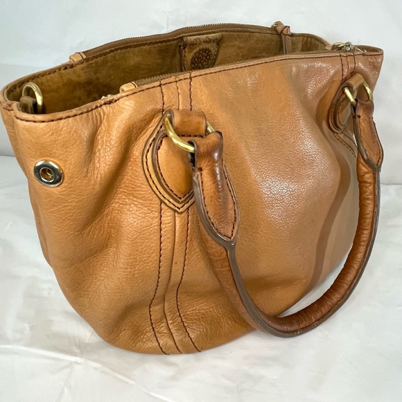 J Crew Tan Leather Handbag - Picture 1 of 10